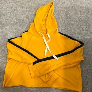 Yellow cropped hoodie